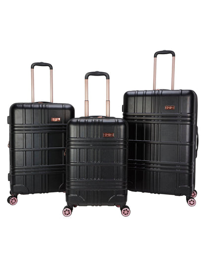 Jewel Plaid Luggage Collection in Black - Jessica Simpson Home