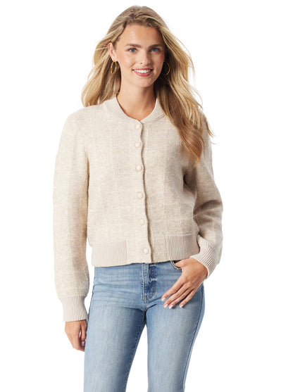 Sylviana Bomber Jacket in Natural Combo - Jessica Simpson Women