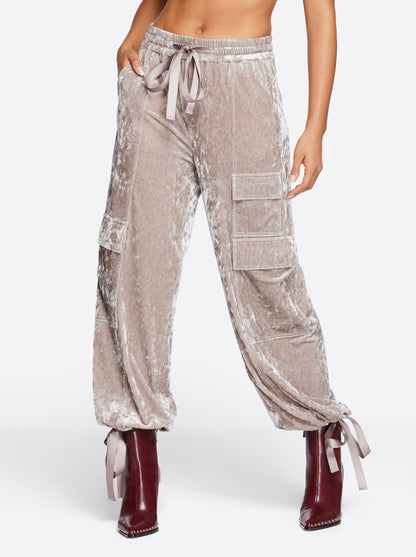 Velvet Cargo Pant in Pearl Grey - Jessica Simpson Women