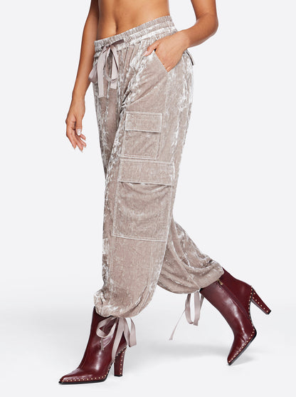 Velvet Cargo Pant in Pearl Grey - Jessica Simpson Women