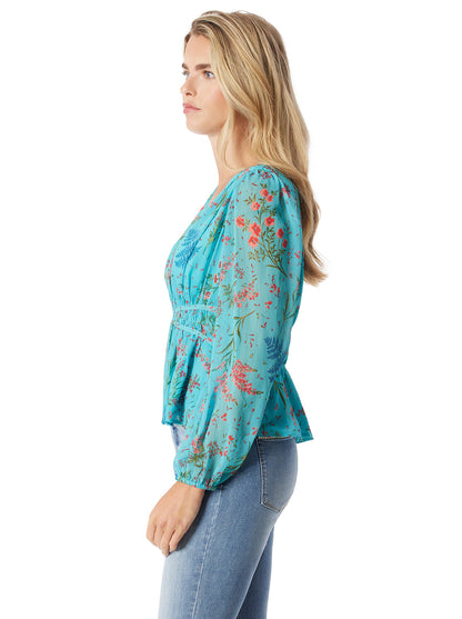 Marjani Top in Baltic-Field Floral - Jessica Simpson Women