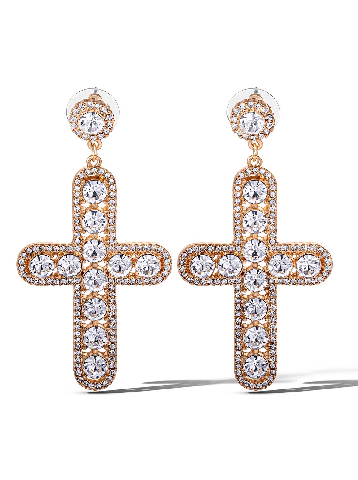 Pave Cross Dangle Earrings - Jessica Simpson Accessories