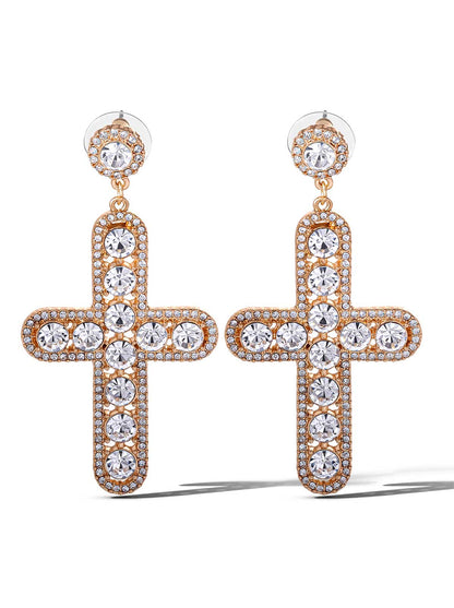 Pave Cross Dangle Earrings - Jessica Simpson Accessories