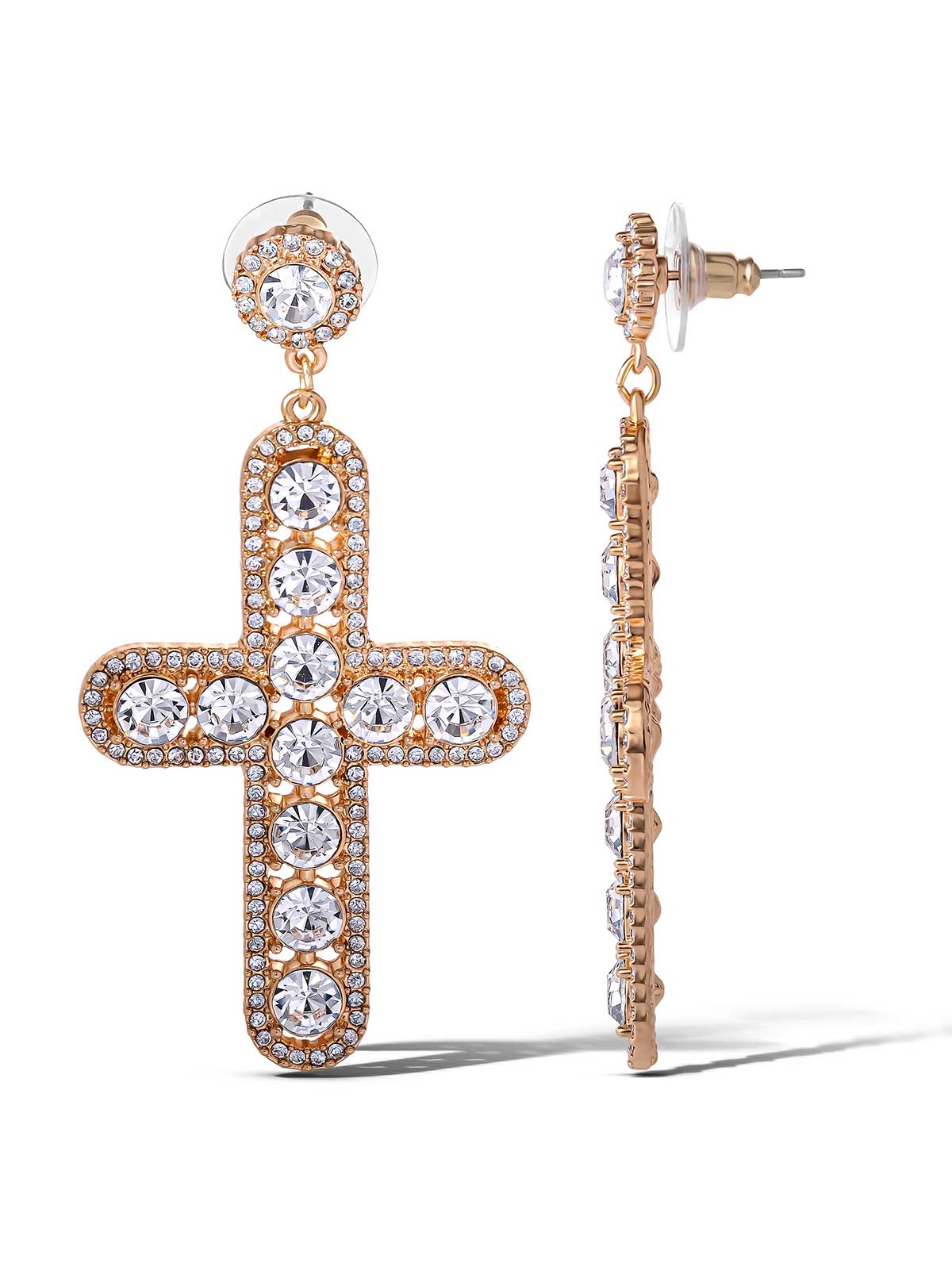 Pave Cross Dangle Earrings - Jessica Simpson Accessories