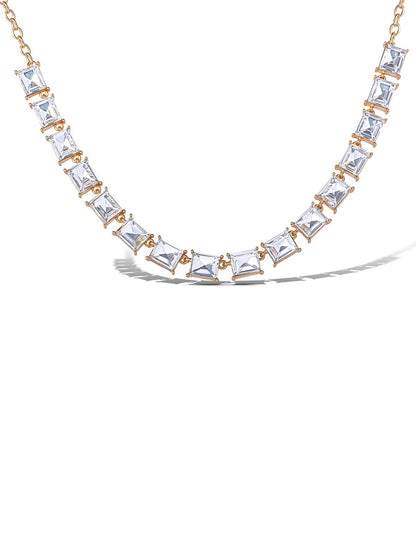Crystal Stone Frontal Necklace - Jessica Simpson Accessories
