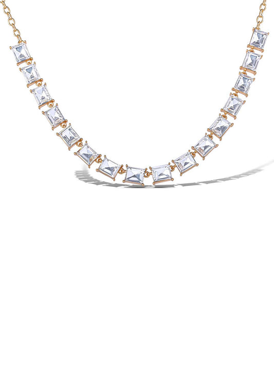 Crystal Stone Frontal Necklace - Jessica Simpson Accessories