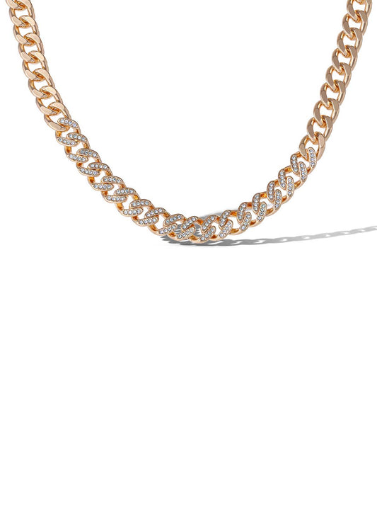 Pave Curb Chain Necklace - Jessica Simpson Accessories