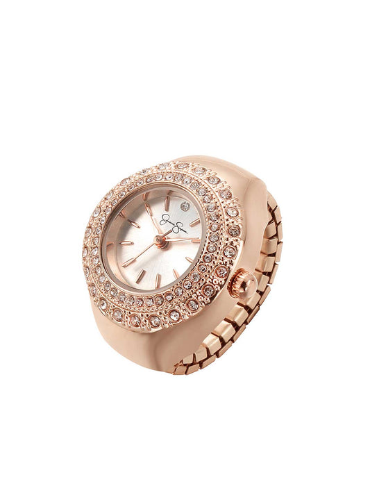 Crystal Ring Watch in Rose Gold - Jessica Simpson Accessories