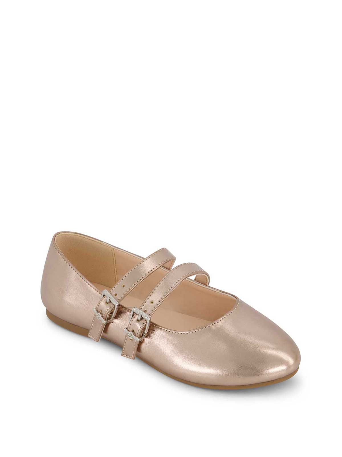 Little Girls' Amy Double Strap Ballet Flat in Champagne - Jessica Simpson Women