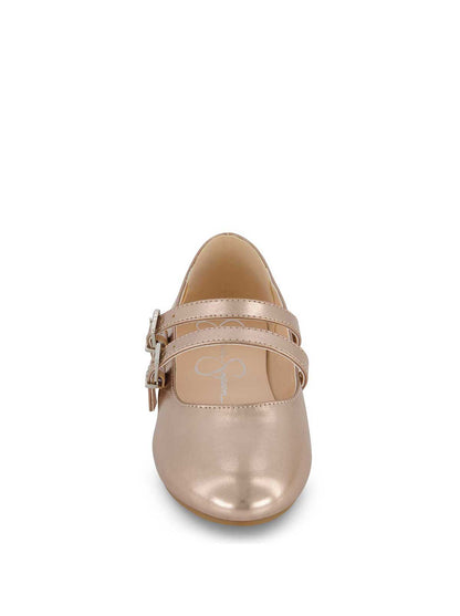 Little Girls' Amy Double Strap Ballet Flat in Champagne - Jessica Simpson Women