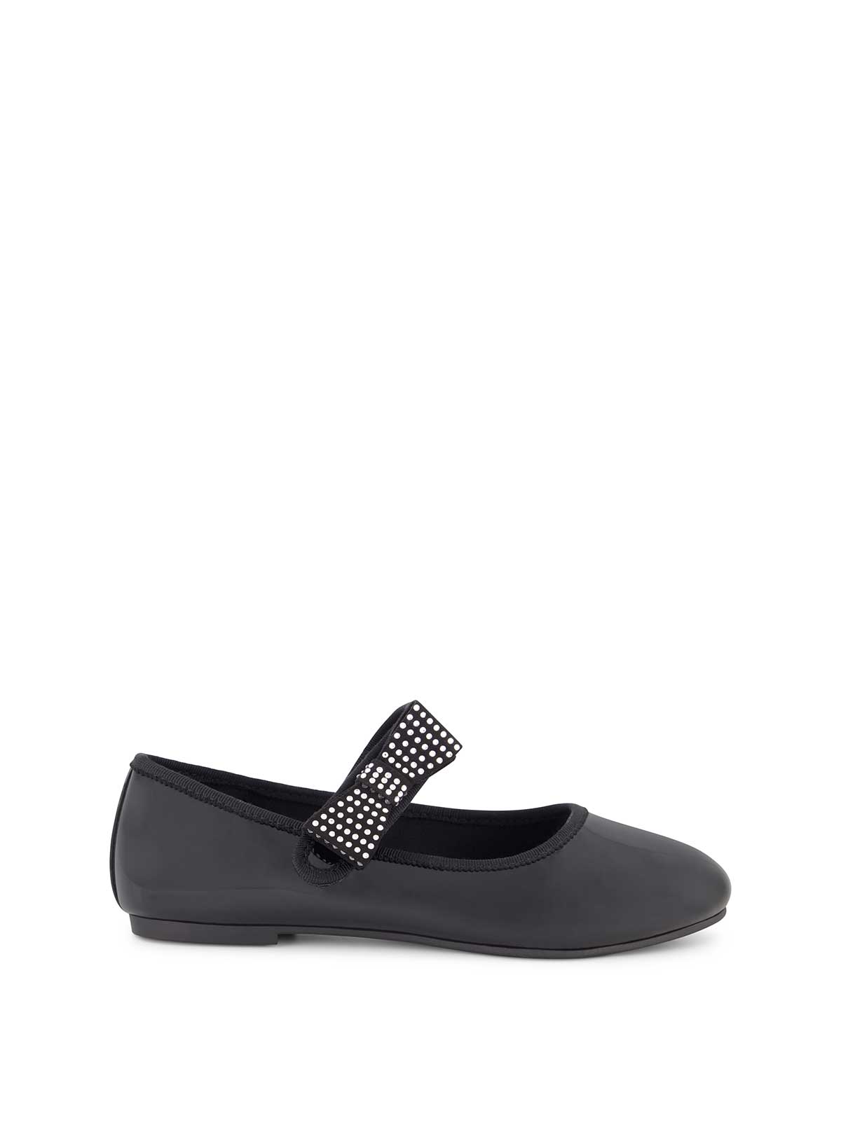 Little Girls' Amy Crystal Bow Ballet Flat in Black - Jessica Simpson Women