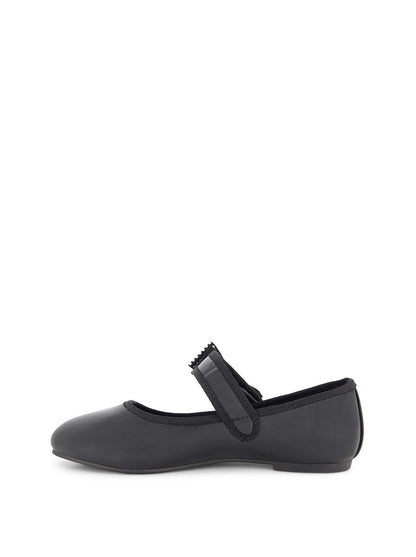 Little Girls' Amy Crystal Bow Ballet Flat in Black - Jessica Simpson Women