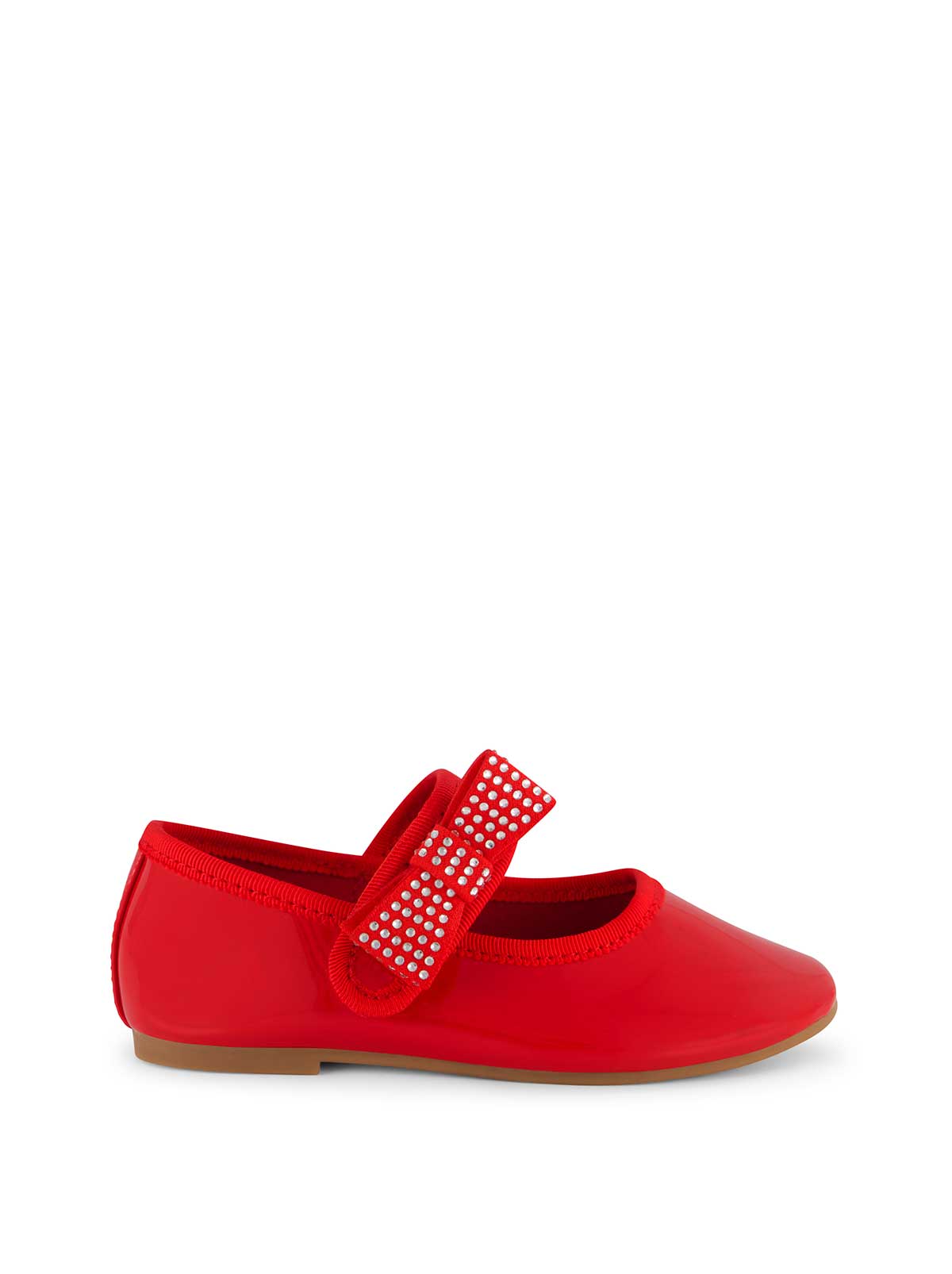 Toddler Amy Crystal Bow Ballet Flat in Red - Jessica Simpson Women