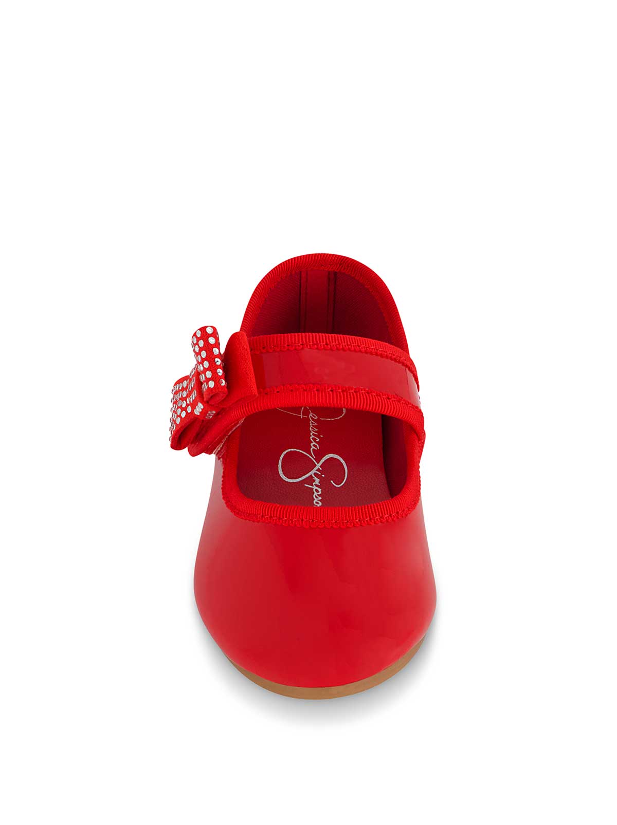 Toddler Amy Crystal Bow Ballet Flat in Red - Jessica Simpson Women