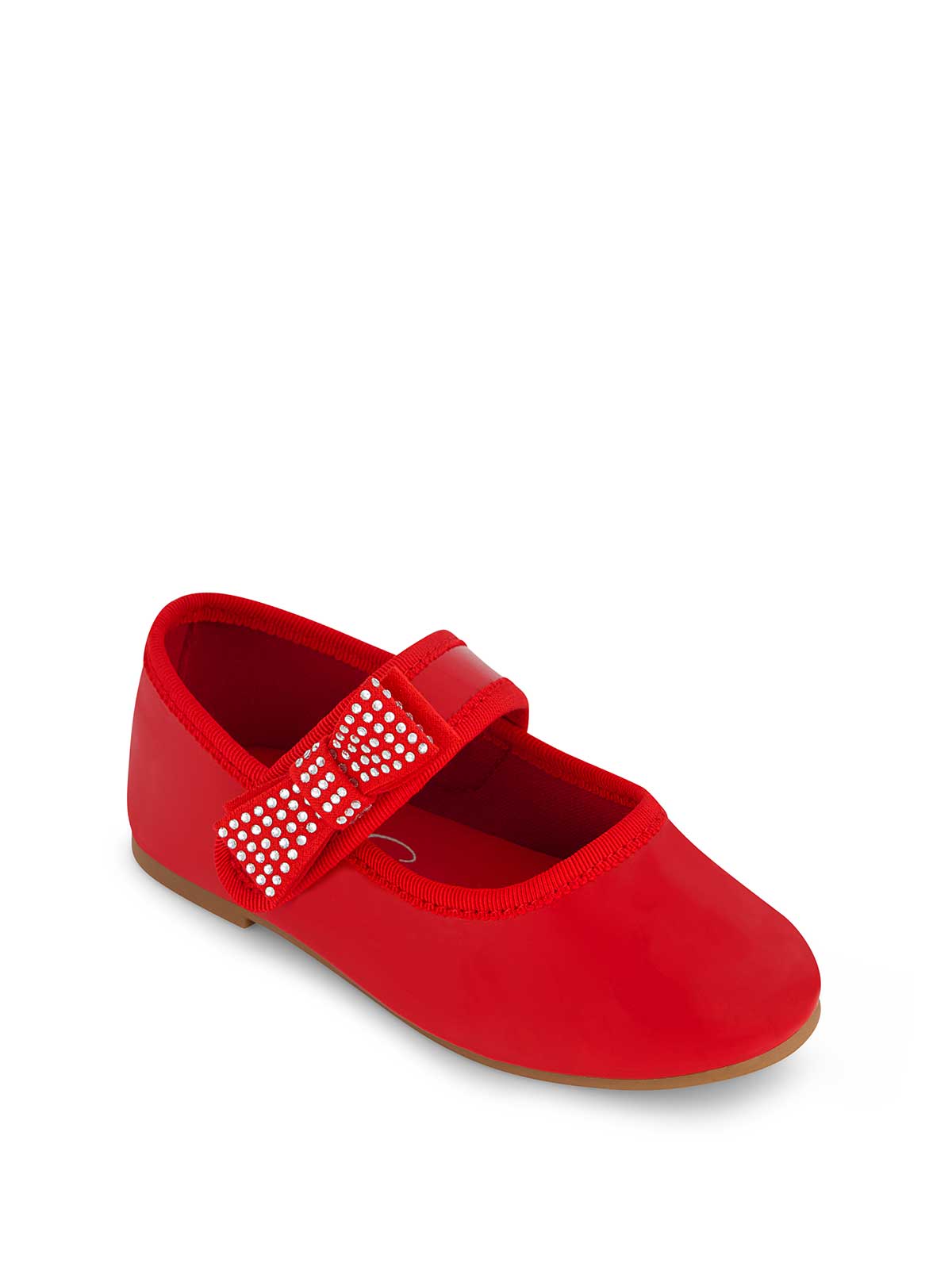 Toddler Amy Crystal Bow Ballet Flat in Red - Jessica Simpson Women