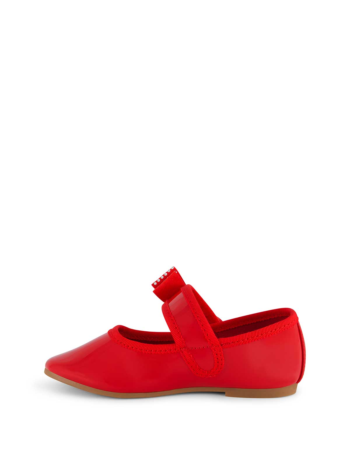 Toddler Amy Crystal Bow Ballet Flat in Red - Jessica Simpson Women