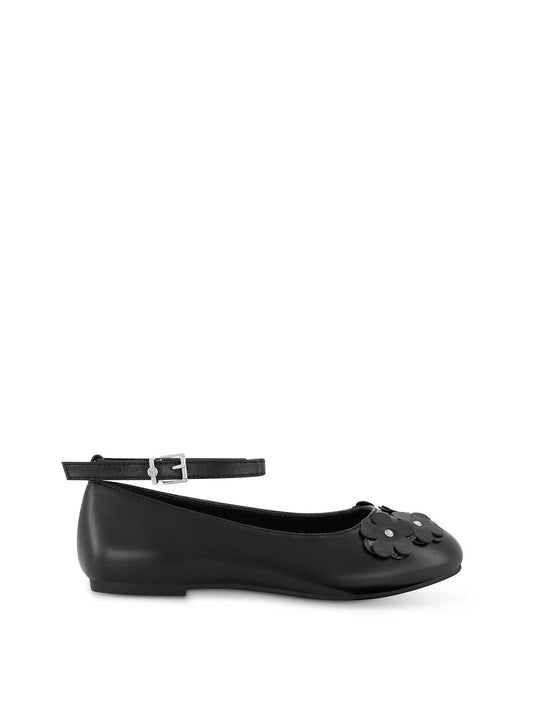 Little Girls' Amy Petal Ballet Flat in Black - Jessica Simpson Women
