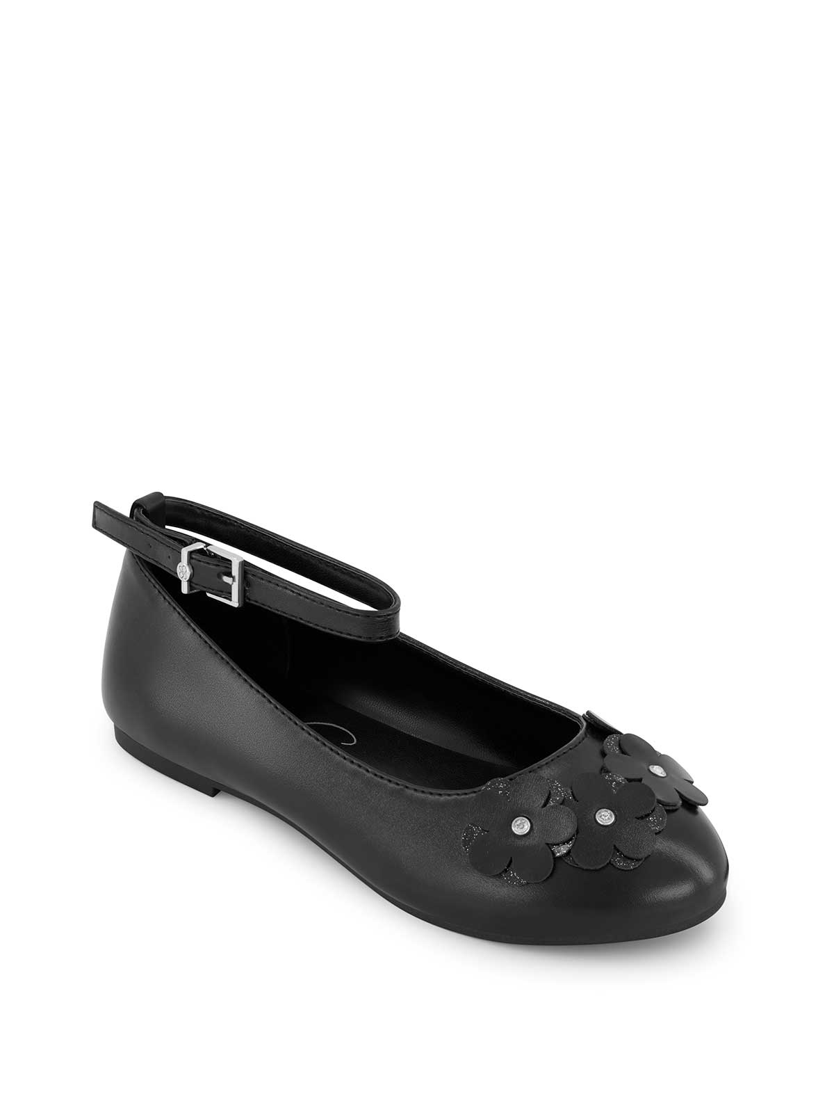 Little Girls' Amy Petal Ballet Flat in Black - Jessica Simpson Women