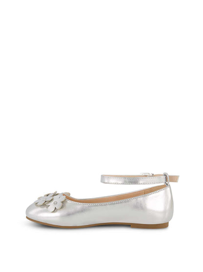 Little Girls' Amy Petal Ballet Flat in Silver - Jessica Simpson Women