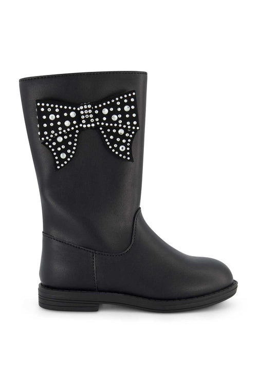 Toddler Evie Ribbon Boot in Black - Jessica Simpson Women