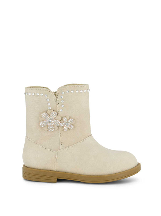 Toddler Evie Flower Boot in Cream - Jessica Simpson Women