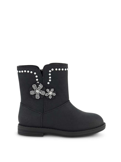 Toddler Evie Flower Boot in Black - Jessica Simpson Women