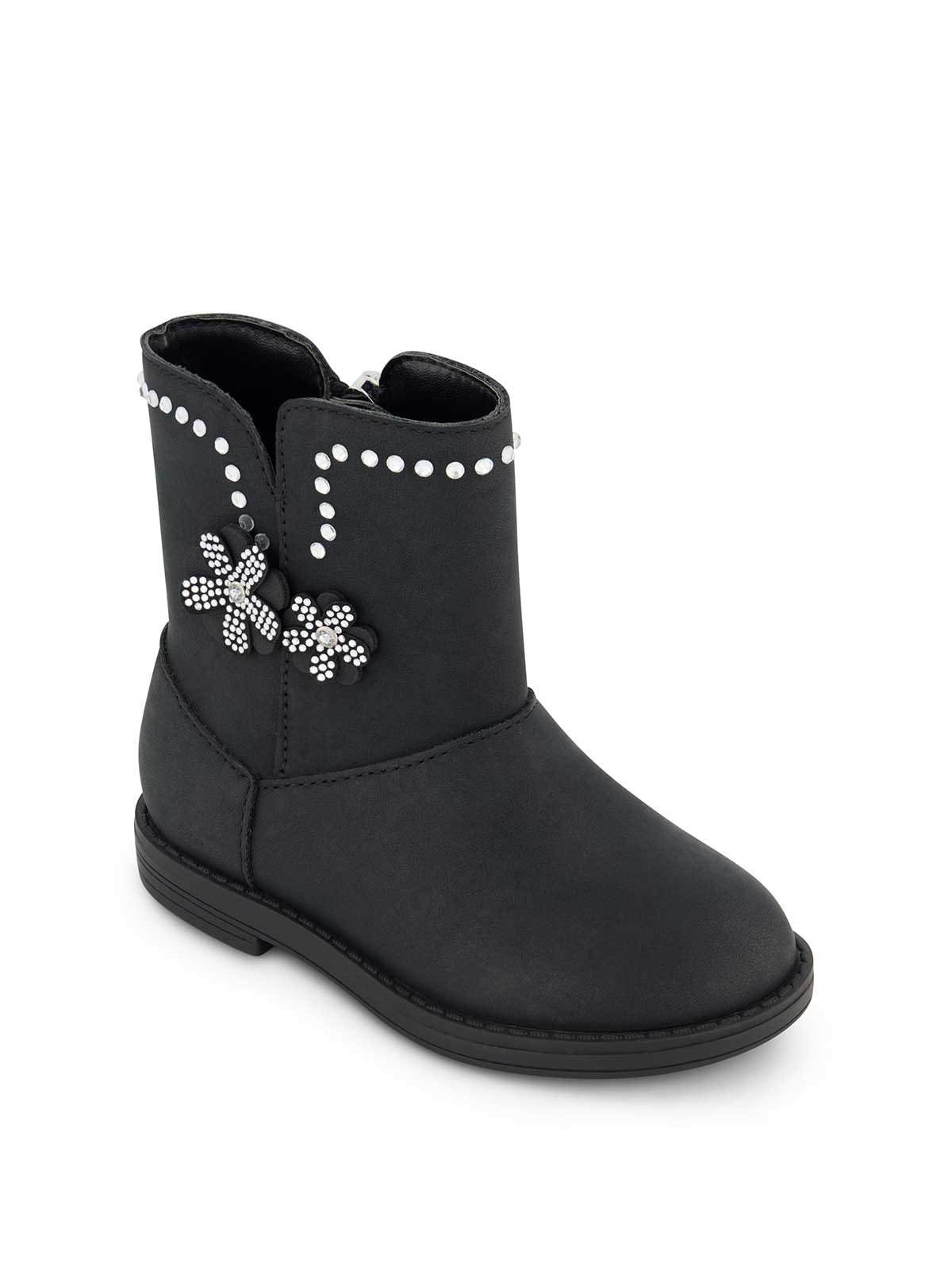 Toddler Evie Flower Boot in Black - Jessica Simpson Women