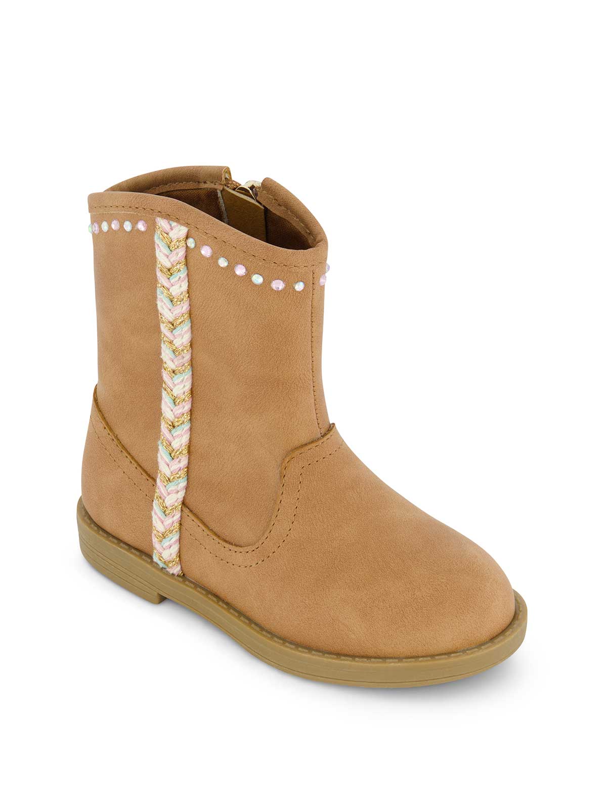 Toddler Layla Stripe Western Bootie in Cognac - Jessica Simpson Women