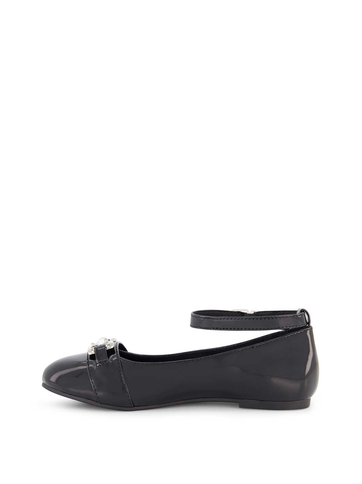 Little Girls' Amy Double Buckle Ballet Shoe in Black - Jessica Simpson Women