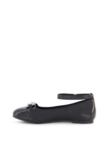 Little Girls' Amy Double Buckle Ballet Shoe in Black - Jessica Simpson Women