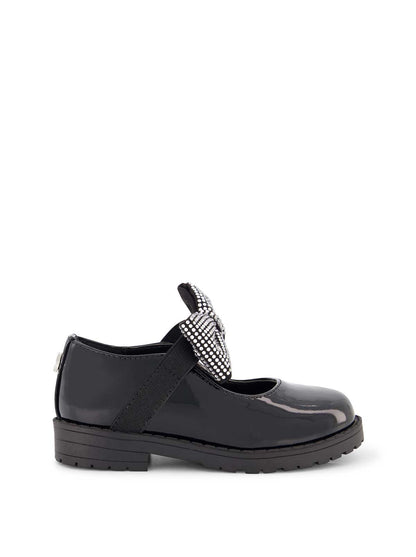 Toddler Aubrey Bow Flat in Black - Jessica Simpson Women