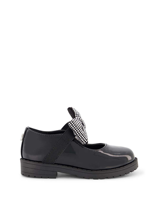 Toddler Aubrey Bow Flat in Black - Jessica Simpson Women
