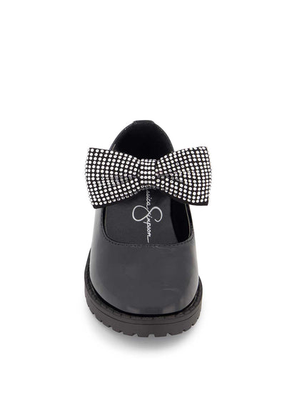 Toddler Aubrey Bow Flat in Black - Jessica Simpson Women