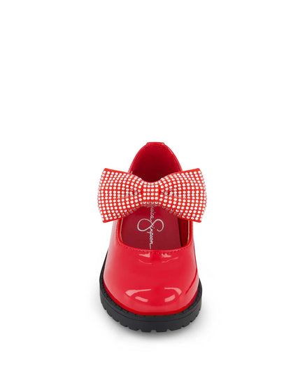 Toddler Aubrey Bow Flat in Red - Jessica Simpson Women