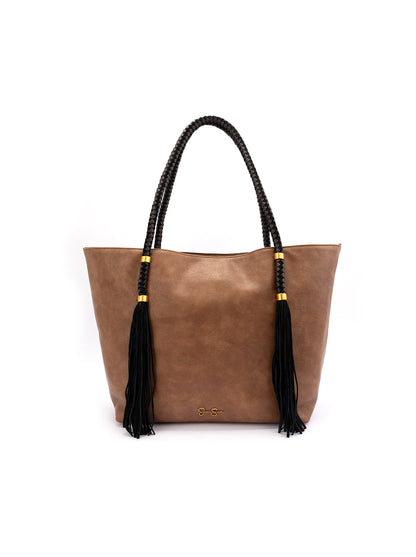 Darlene Tote in Almond Brown Multi - Jessica Simpson Accessories
