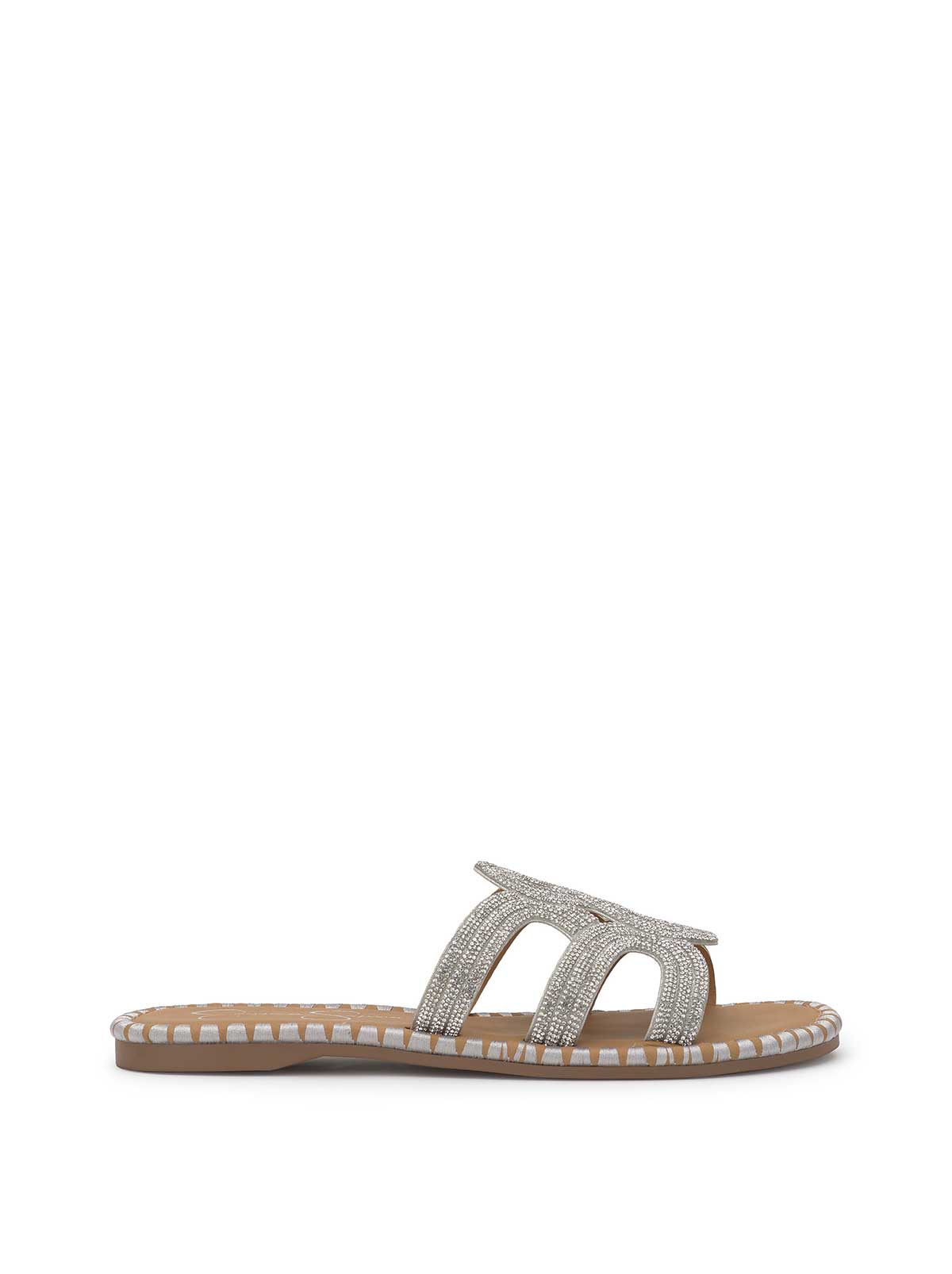 Bria Flat Sandal in Silver - Jessica Simpson Women