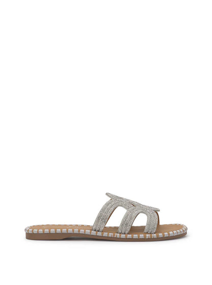 Bria Flat Sandal in Silver - Jessica Simpson Women