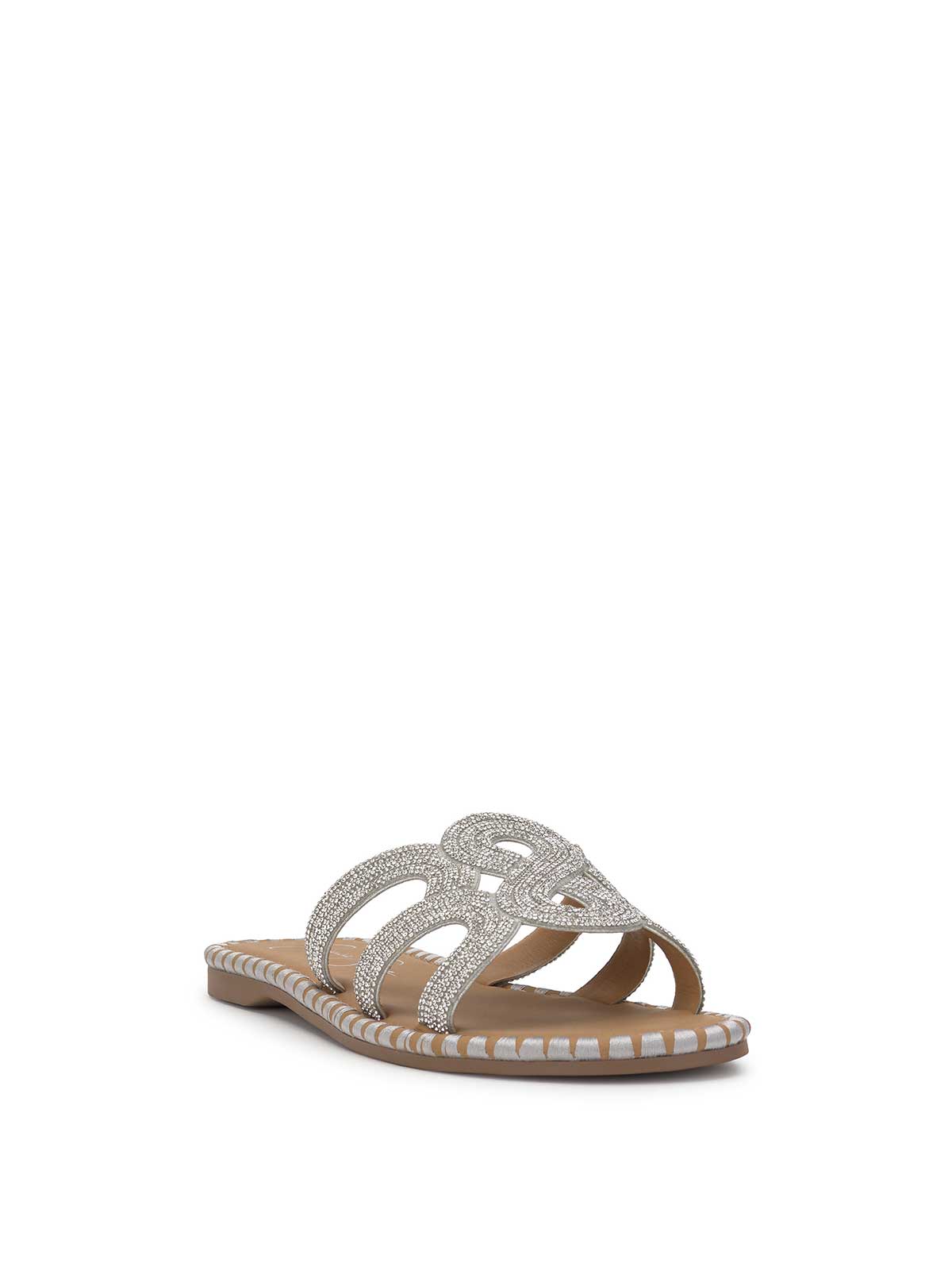 Bria Flat Sandal in Silver - Jessica Simpson Women