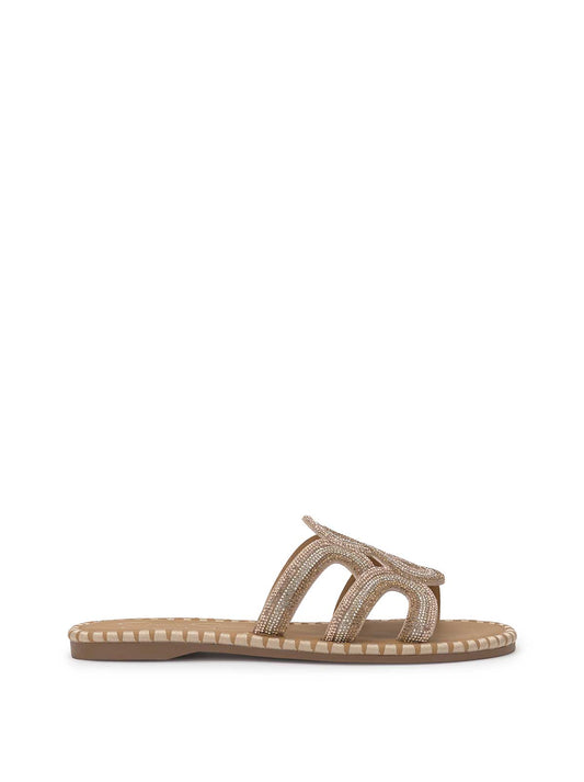 Bria Flat Sandal in Champagne - Jessica Simpson Women