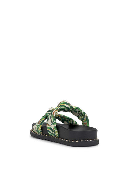 Caralyna Flat Sandal in Green Multi - Jessica Simpson Women