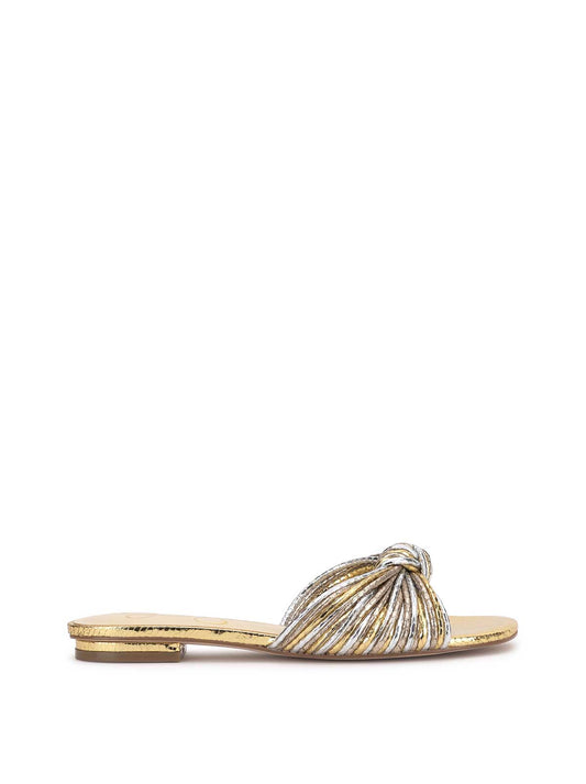 Dydra Knotted Flat Sandal in Silver & Gold - Jessica Simpson Women