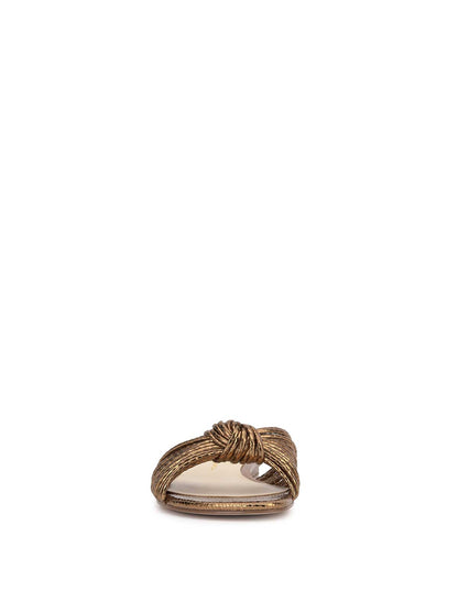 Dydra Knotted Flat Sandal in Bronze - Jessica Simpson Women