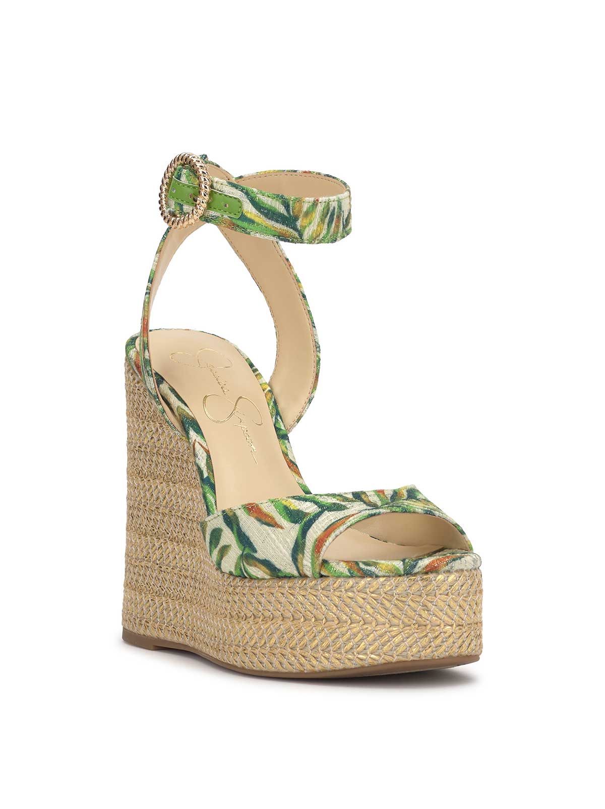 Kamindi Espadrille Wedge in Green Jungle - Jessica Simpson Women