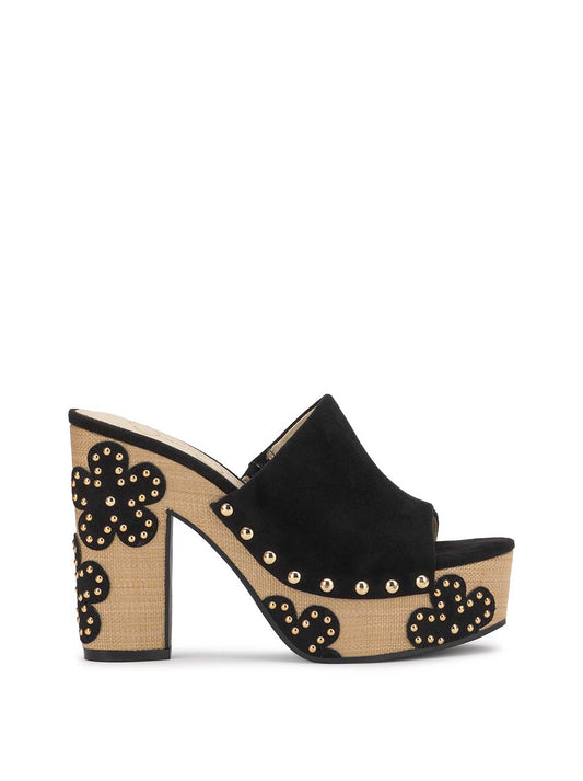 Shelbie Platform Slide in Black Floral - Jessica Simpson Women