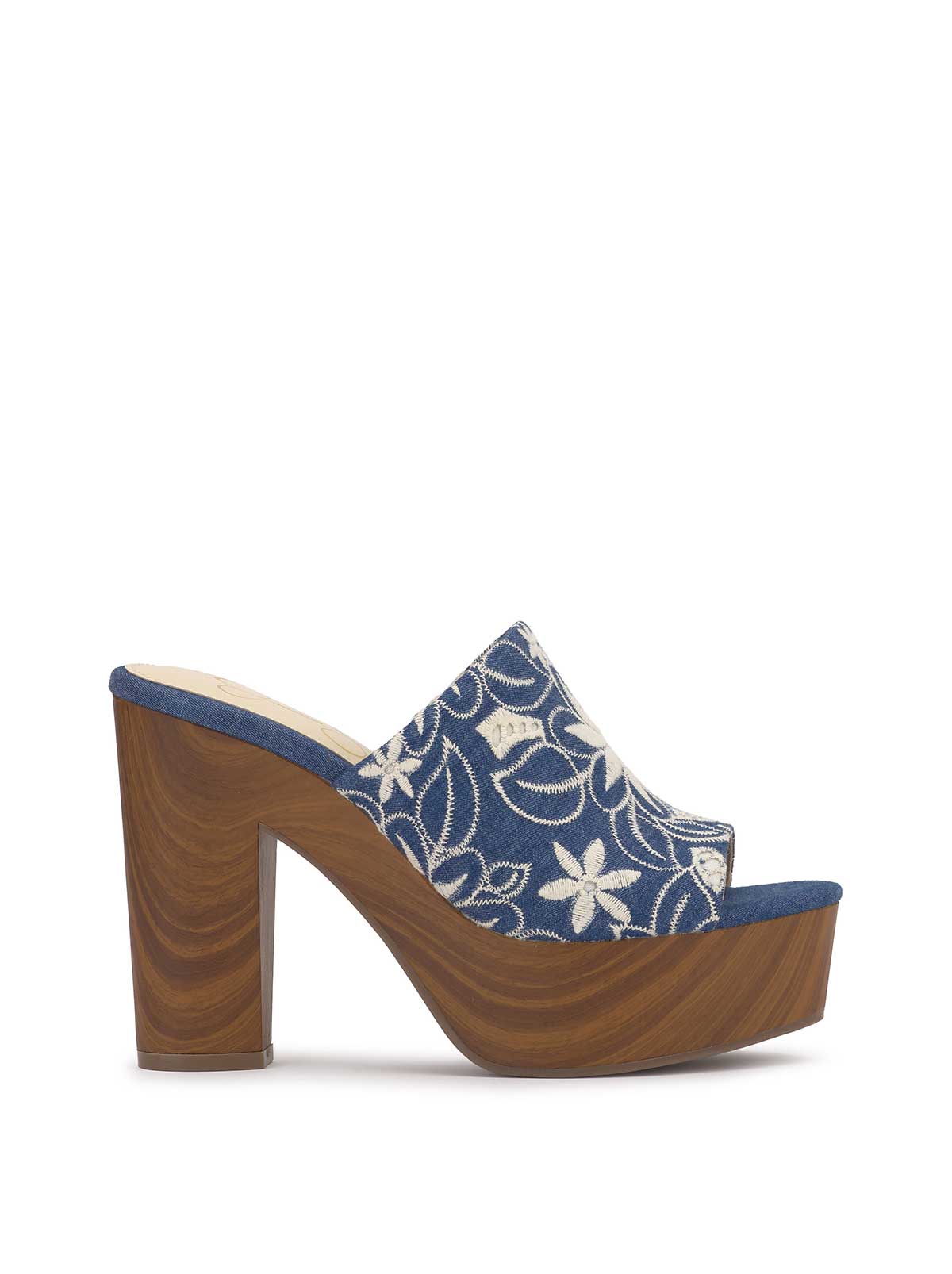 Shelbie Platform Slide in Floral Denim - Jessica Simpson Women