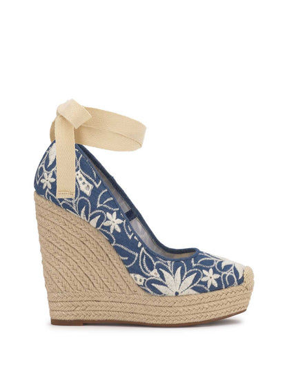 Zexie Platform Wedge in Floral Denim - Jessica Simpson Women