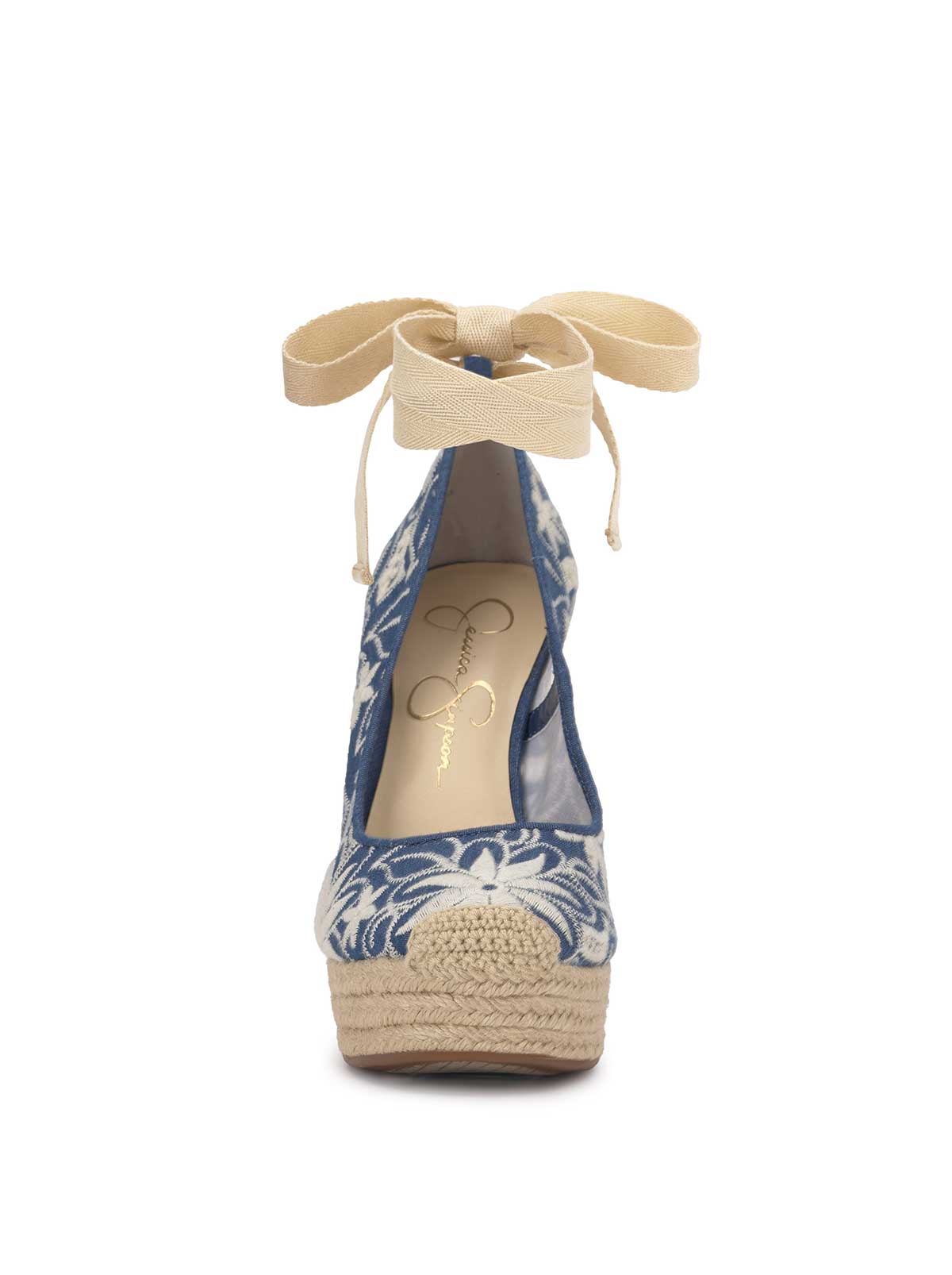 Zexie Platform Wedge in Floral Denim - Jessica Simpson Women