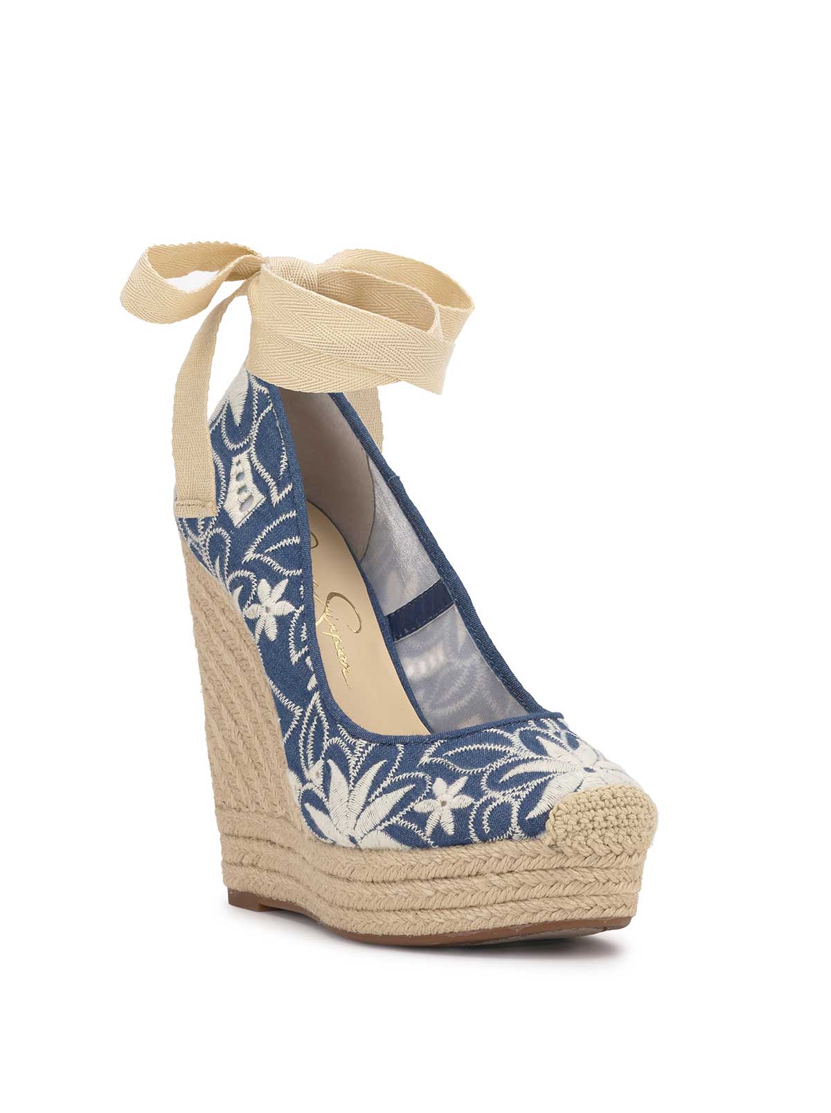 Zexie Platform Wedge in Floral Denim - Jessica Simpson Women