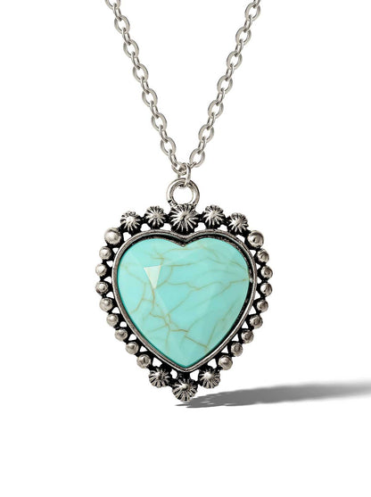 Turquoise Heart Necklace - Jessica Simpson Accessories