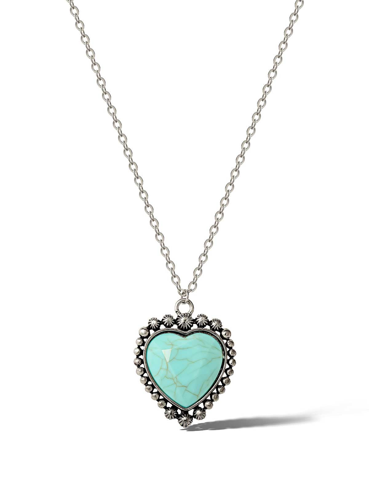 Turquoise Heart Necklace - Jessica Simpson Accessories